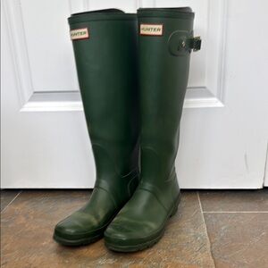 Hunter Tall Rain Boots Green